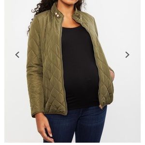 Motherhood Maternity Green Quilted Puffer Jacket